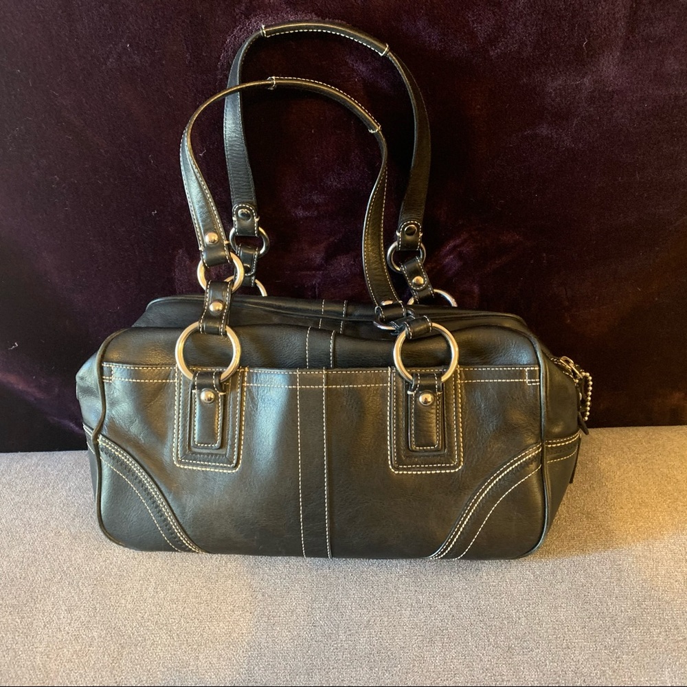 Black Leather Coach Bag
